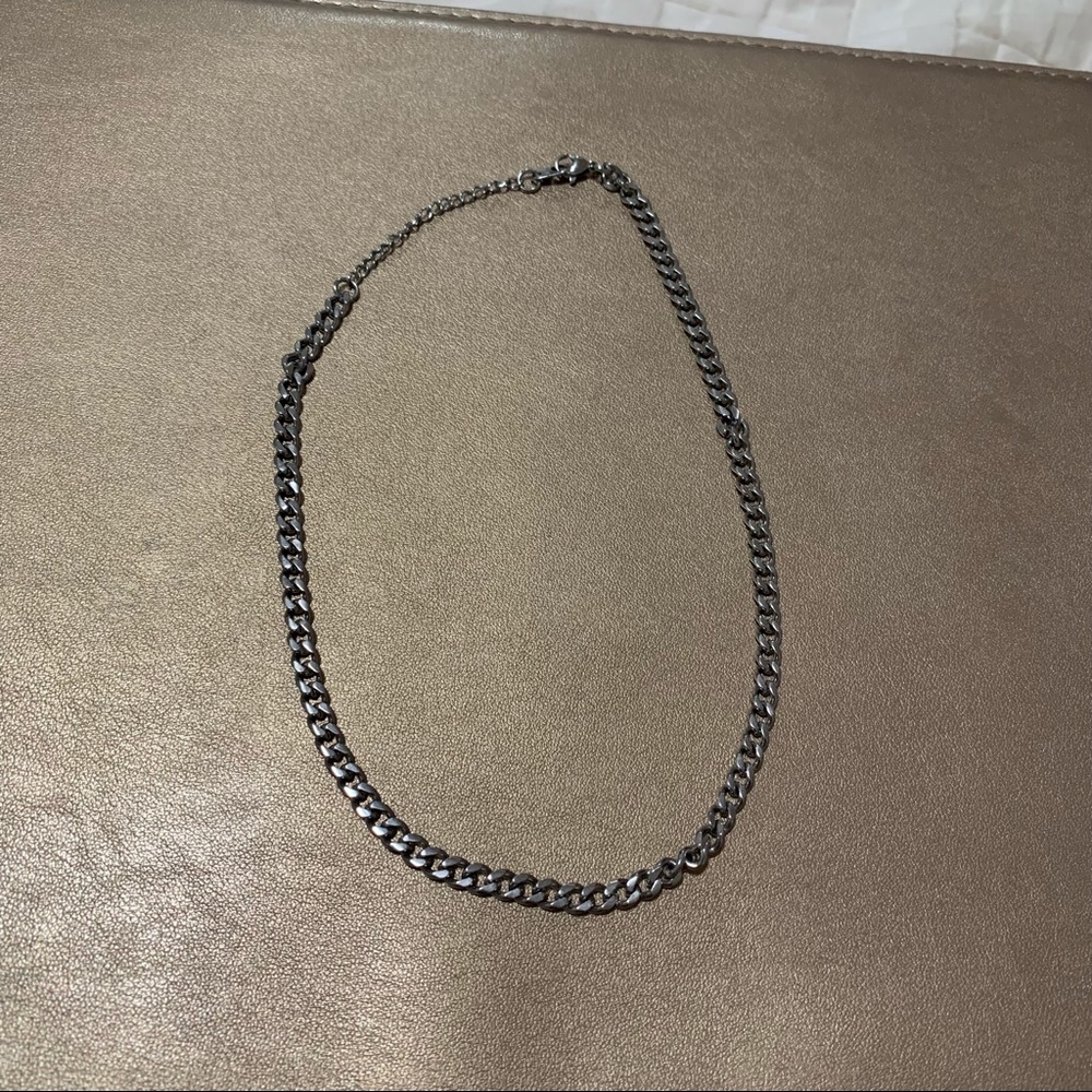 Silver small Cuban Chain Choker